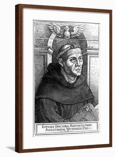 Martin Luther as Augustinian Friar, 1520-24-Lucas the Elder Cranach-Framed Giclee Print