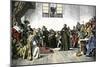 Martin Luther Defending His Views at the Diet of Worms, 1521-null-Mounted Giclee Print