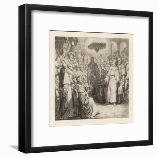 Martin Luther Defends His Views at the Diet of Worms Before the (Catholic) Emperor Karl V-Gustav Konig-Framed Art Print