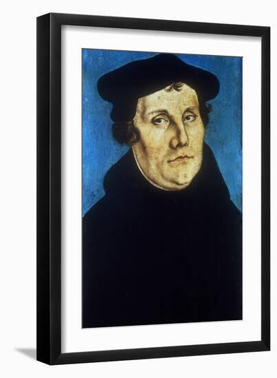 Martin Luther, German Protestant Reformer, C1529-Lucas Cranach the Elder-Framed Giclee Print