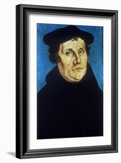 Martin Luther, German Protestant Reformer, C1529-Lucas Cranach the Elder-Framed Giclee Print