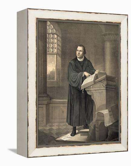 Martin Luther in His Study-null-Framed Premier Image Canvas