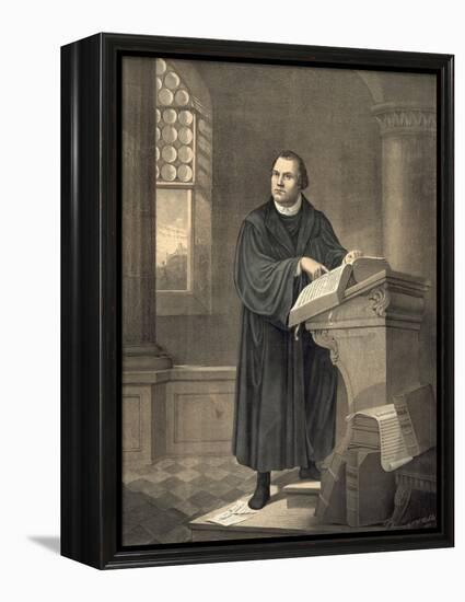 Martin Luther in His Study-null-Framed Premier Image Canvas