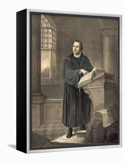 Martin Luther in His Study-null-Framed Premier Image Canvas