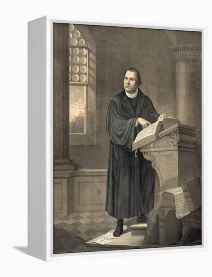 Martin Luther in His Study-null-Framed Premier Image Canvas