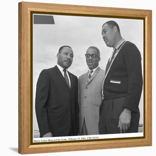 Martin Luther King and Joe Louis, 10 February 1964-null-Framed Premier Image Canvas