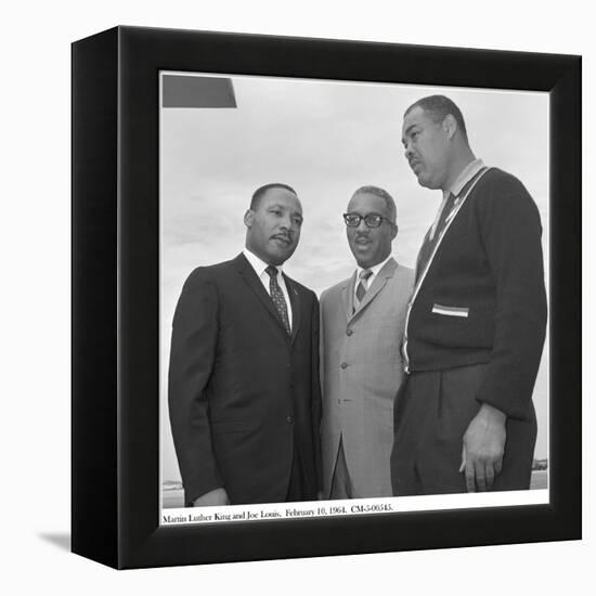Martin Luther King and Joe Louis, 10 February 1964-null-Framed Premier Image Canvas