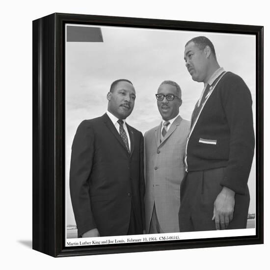 Martin Luther King and Joe Louis, 10 February 1964-null-Framed Premier Image Canvas