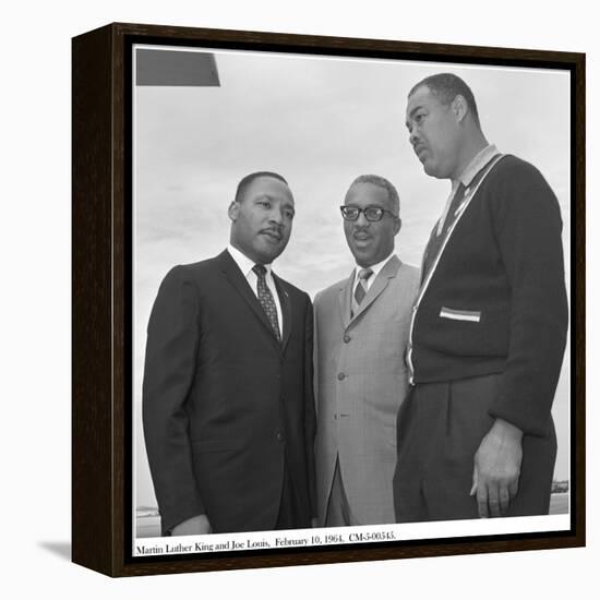 Martin Luther King and Joe Louis, 10 February 1964-null-Framed Premier Image Canvas