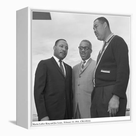 Martin Luther King and Joe Louis, 10 February 1964-null-Framed Premier Image Canvas