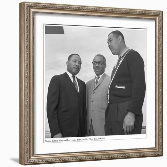 Martin Luther King and Joe Louis, 10 February 1964-null-Framed Photographic Print