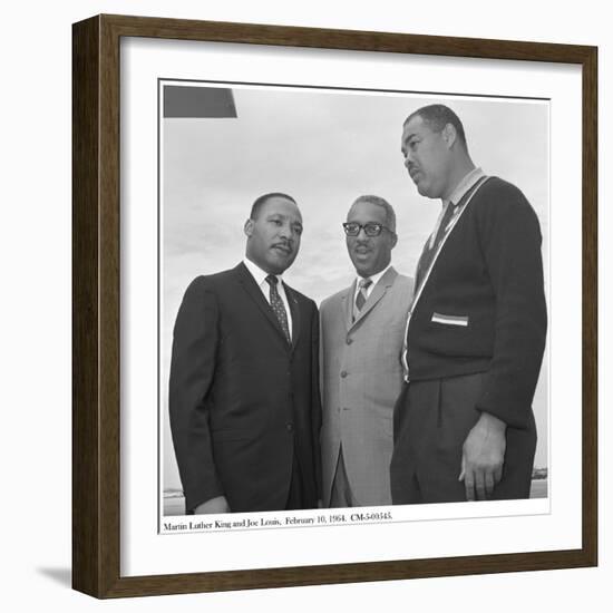 Martin Luther King and Joe Louis, 10 February 1964-null-Framed Photographic Print