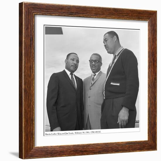 Martin Luther King and Joe Louis, 10 February 1964-null-Framed Photographic Print