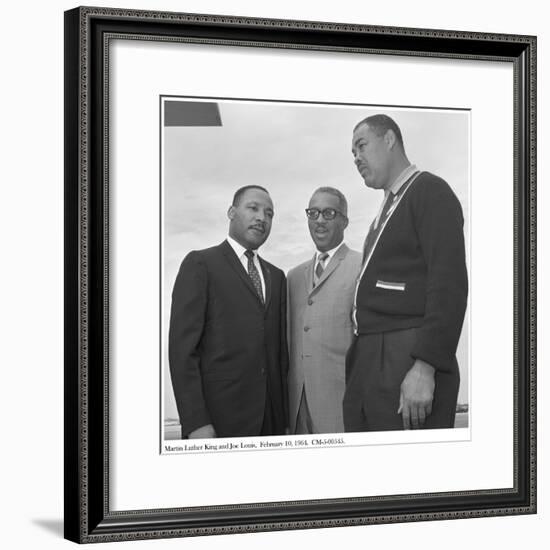 Martin Luther King and Joe Louis, 10 February 1964-null-Framed Photographic Print