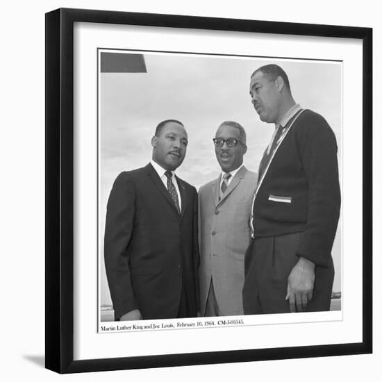 Martin Luther King and Joe Louis, 10 February 1964-null-Framed Photographic Print