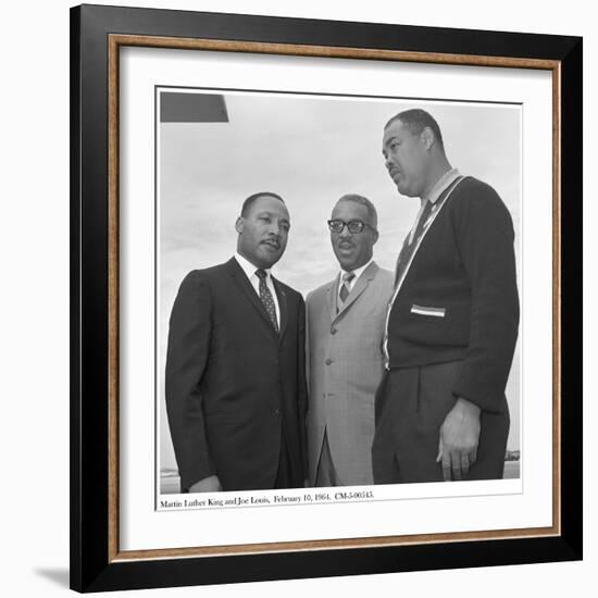 Martin Luther King and Joe Louis, 10 February 1964--Framed Photographic Print