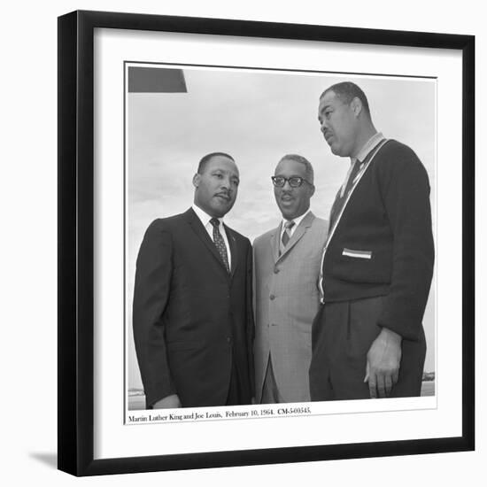 Martin Luther King and Joe Louis, 10 February 1964--Framed Photographic Print