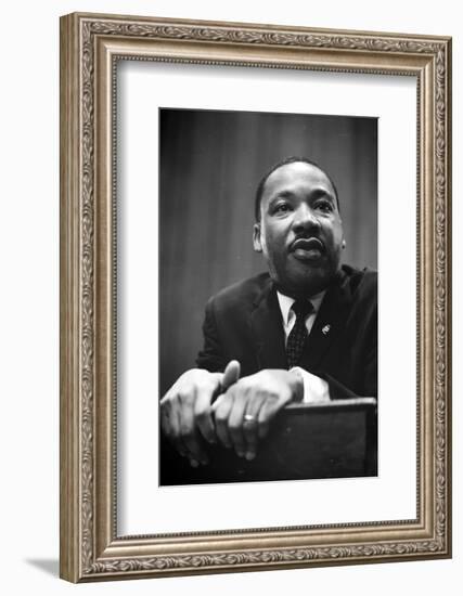 Martin Luther King at a press conference in Washington, D.C., 1964-Marion S. Trikosko-Framed Photographic Print