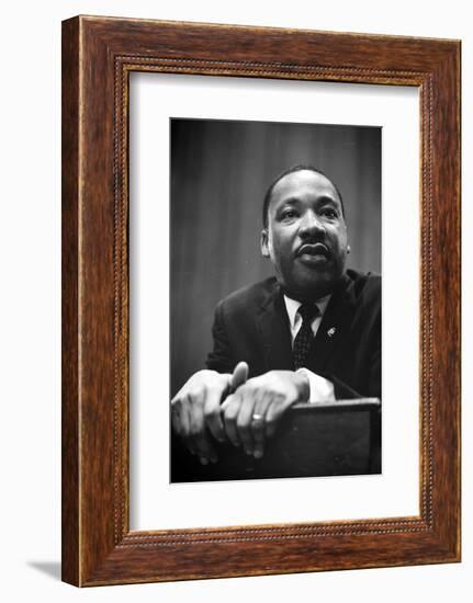 Martin Luther King at a press conference in Washington, D.C., 1964-Marion S. Trikosko-Framed Photographic Print