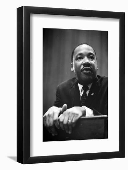 Martin Luther King at a press conference in Washington, D.C., 1964-Marion S. Trikosko-Framed Photographic Print