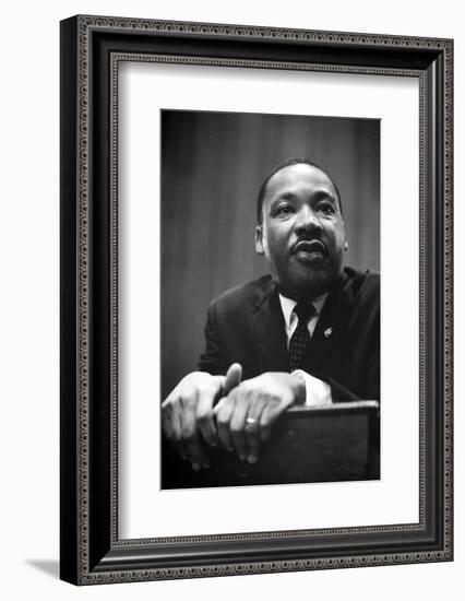 Martin Luther King at a press conference in Washington, D.C., 1964-Marion S. Trikosko-Framed Photographic Print