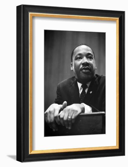 Martin Luther King at a press conference in Washington, D.C., 1964-Marion S. Trikosko-Framed Photographic Print