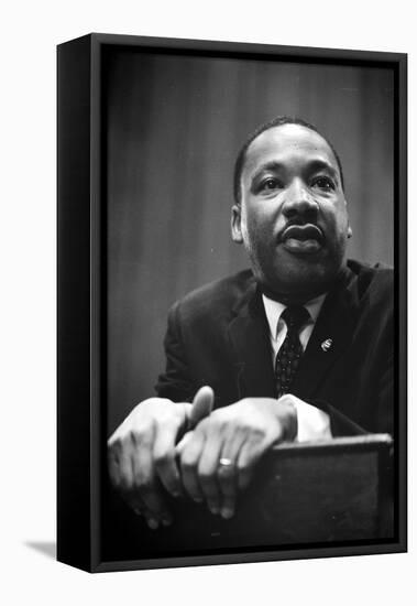 Martin Luther King at a press conference in Washington, D.C., 1964-Marion S. Trikosko-Framed Premier Image Canvas