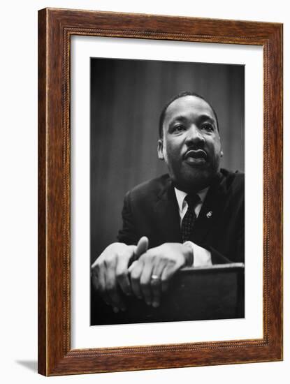 Martin Luther King at a Press Conference in Washington, D-null-Framed Photo