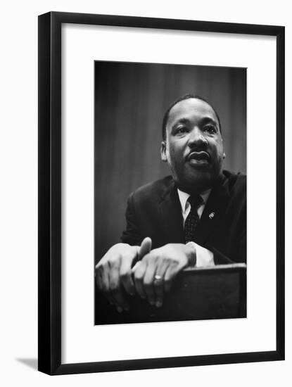 Martin Luther King at a Press Conference in Washington, D-null-Framed Photo