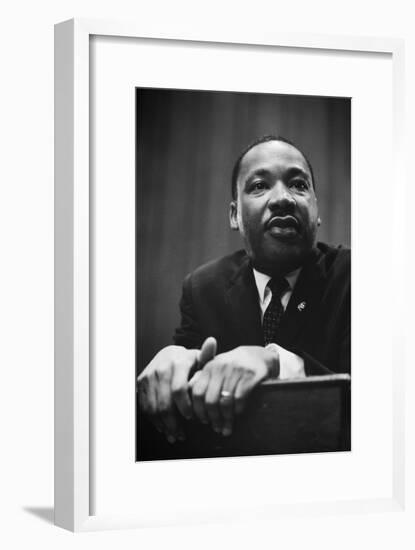 Martin Luther King at a Press Conference in Washington, D-null-Framed Photo