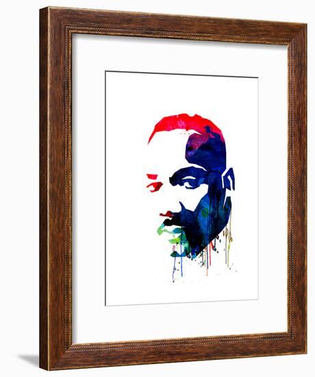 Martin Luther King, Jr. Watercolor-Lora Feldman-Framed Art Print