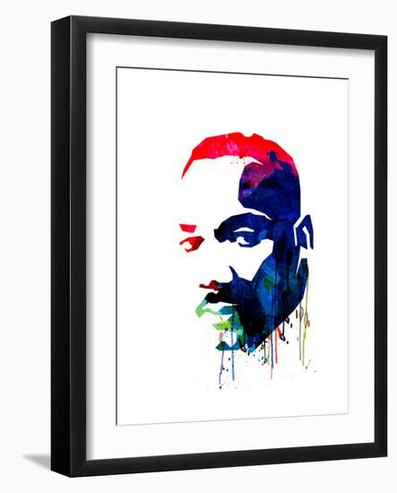 Martin Luther King, Jr. Watercolor-Lora Feldman-Framed Premium Giclee Print