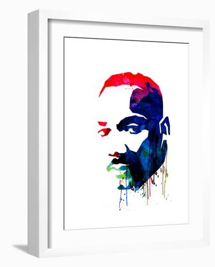 Martin Luther King, Jr. Watercolor-Lora Feldman-Framed Premium Giclee Print