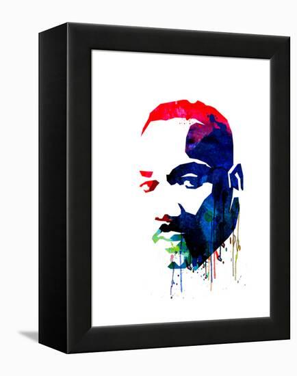 Martin Luther King, Jr. Watercolor-Lora Feldman-Framed Stretched Canvas