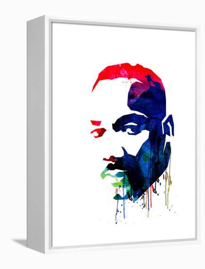 Martin Luther King, Jr. Watercolor-Lora Feldman-Framed Stretched Canvas