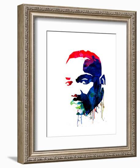 Martin Luther King, Jr. Watercolor-Lora Feldman-Framed Art Print