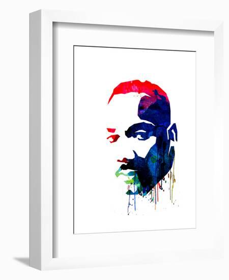 Martin Luther King, Jr. Watercolor-Lora Feldman-Framed Art Print