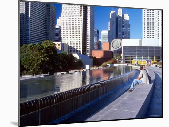 Martin Luther King Memorial Pool, Museum of Modern Art, San Francisco, California, USA-William Sutton-Mounted Photographic Print