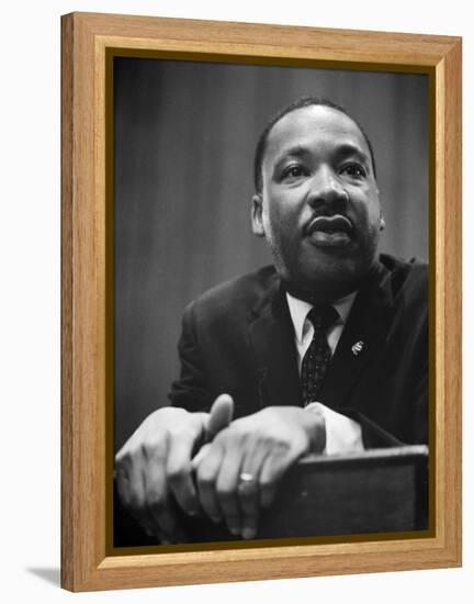 Martin Luther King Press Conference, 1964-Marion S^ Trikosko-Framed Stretched Canvas