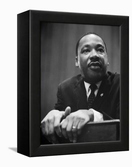 Martin Luther King Press Conference, 1964-Marion S^ Trikosko-Framed Stretched Canvas