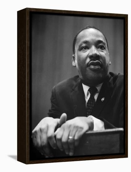 Martin Luther King Press Conference, 1964-Marion S^ Trikosko-Framed Stretched Canvas