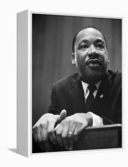 Martin Luther King Press Conference, 1964-Marion S^ Trikosko-Framed Stretched Canvas