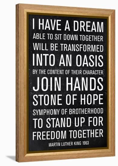 Martin Luther King Speech-Anna Polanski-Framed Stretched Canvas