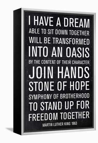 Martin Luther King Speech-Anna Polanski-Framed Stretched Canvas