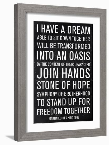 Martin Luther King Speech-Anna Polanski-Framed Art Print