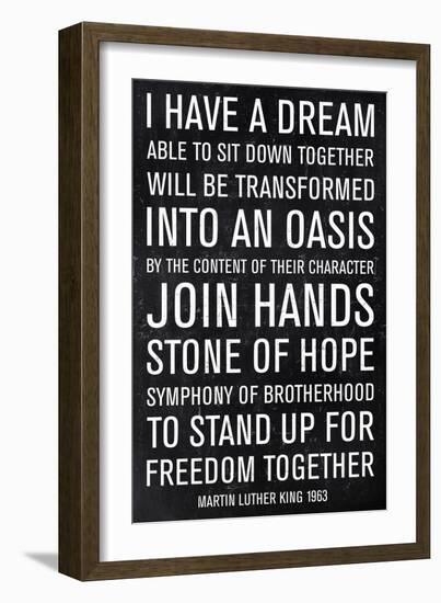 Martin Luther King Speech-Anna Polanski-Framed Art Print