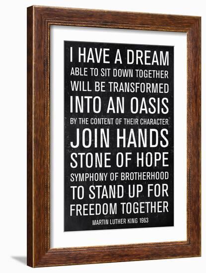 Martin Luther King Speech-Anna Polanski-Framed Art Print