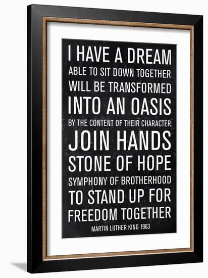 Martin Luther King Speech-Anna Polanski-Framed Art Print