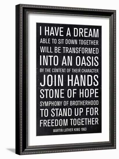 Martin Luther King Speech-Anna Polanski-Framed Art Print