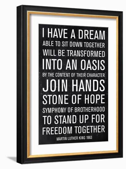 Martin Luther King Speech-Anna Polanski-Framed Art Print